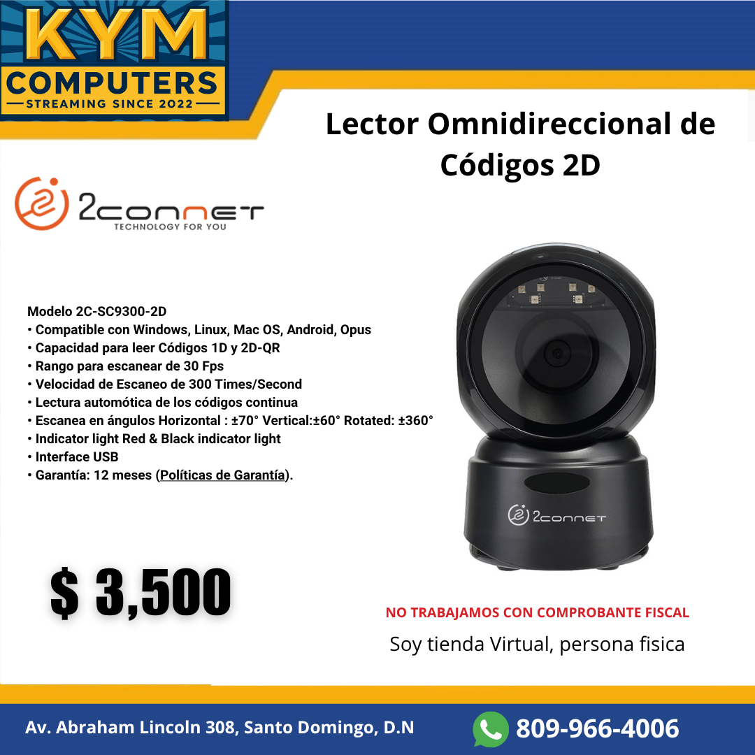 Lector de código de barras omnidireccional